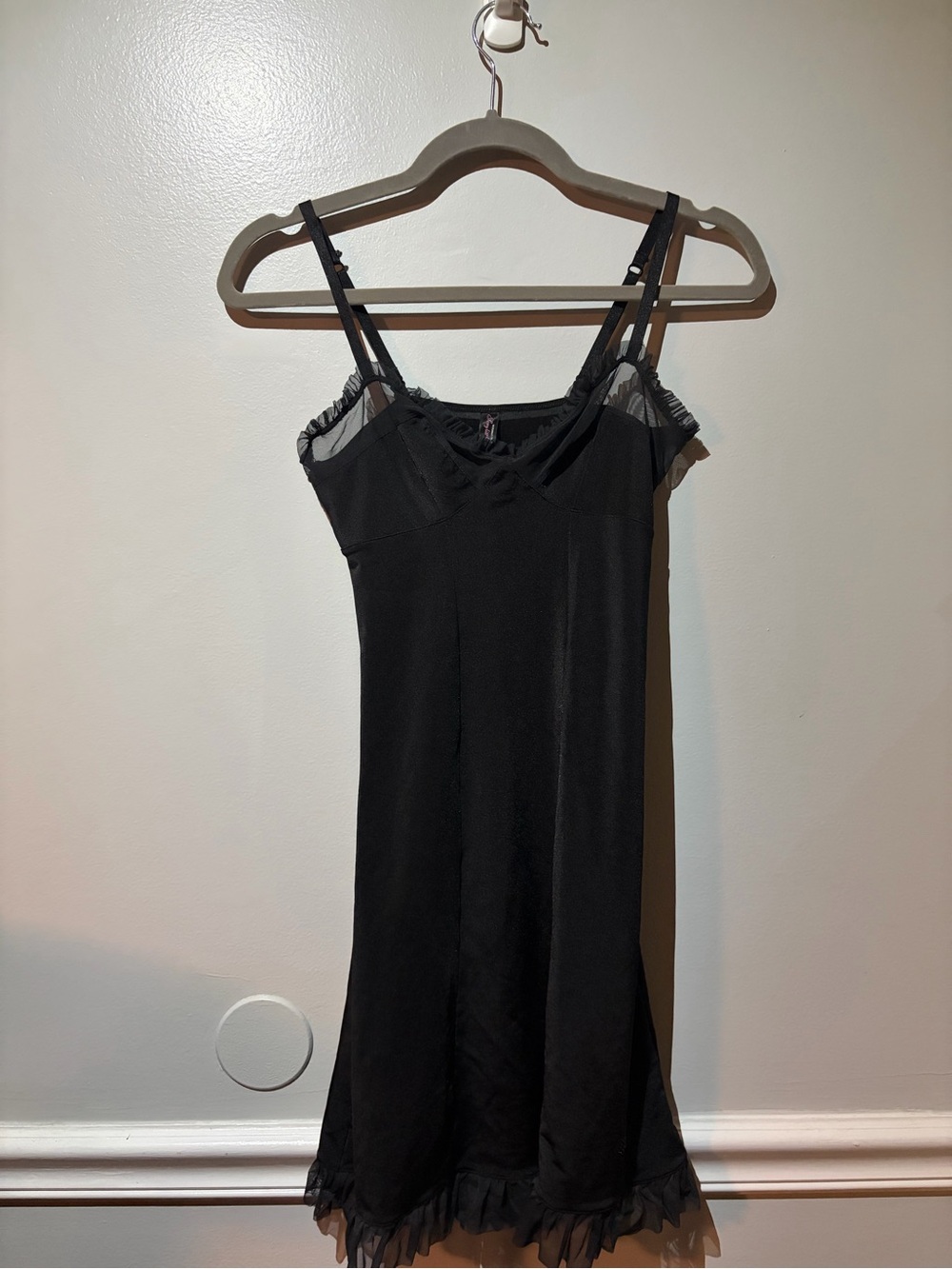 Victoria's Secret Black Lace-Trim Slip